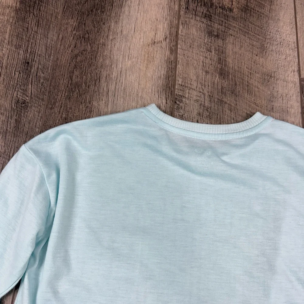 Justice Teal Butterfly Long‎ Sleeve Top